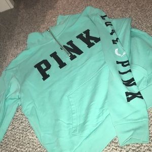 Teal Pull Over Hoodie VS Pink